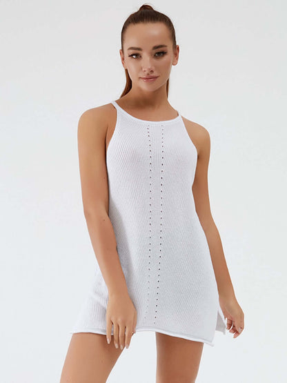 BELLA ROAD Round Neck Spaghetti Strap Sleeveless Cover Up at Bella Road