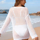 BELLA ROAD Openwork Dropped Shoulder Long Sleeve Cover-Up at Bella Road