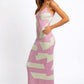 TASHA APPAREL Abstract Contrast Maxi Sweater Cami Dress at Bella Road