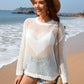 BELLA ROAD Heart Openwork Long Sleeve Cover-Up at Bella Road