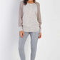 TASHA APPAREL Round Neck Long Sleeve Contrast Top at Bella Road