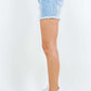 High Waist Distressed Frayed Denim Shorts