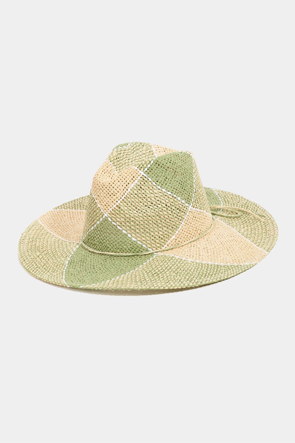 FAME Contrast Straw Braid Hat at Bella Road