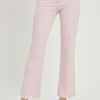 RISEN Full Size High Rise Tummy Control Straight Jeans - Acid Pink