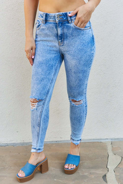 Kancan High Rise Distressed Skinny Jeans