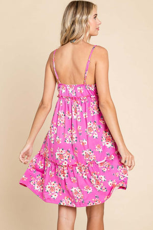 CULTURE CODE Full Size Floral Ruffled Cami Dress at Bella Road