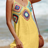 Cutout V-Neck Cover-Up Dress - Yellow