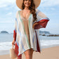 BELLA ROAD Openwork Color Block Plunge Cover-Up at Bella Road