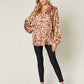 DOUBLE TAKE Full Size Printed Ruffle Trim Balloon Sleeve Shirt at Bella Road