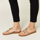 FOREVER LINK Rhinestone Crisscross Flat Sandals at Bella Road