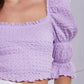 TASHA APPAREL Crinkle Texture Puff Sleeve Crop Top at Bella Road