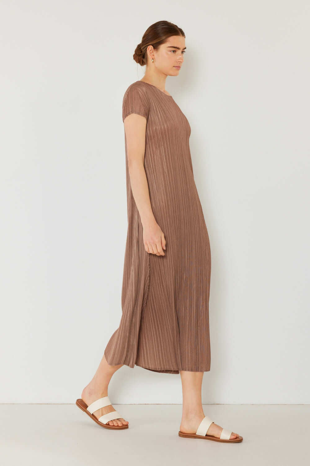 MARINA WEST SWIM Pleated Cap Sleeve A-Line Dress at Bella Road