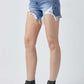 Raw Hem Asymmetrical Waist Denim Shorts by Risen Jeans - edgy summer fashion statement with casual cool and all-day comfort