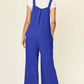 DOUBLE TAKE Full Size Texture Sleeveless Wide Leg Overall at Bella Road