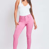 YMI Jeanswear Hyperstretch Mid-Rise Skinny Pants | Full Size - Flamingo