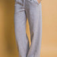 Comfy gray drawstring wide leg sweatpants with pockets, perfect for casual wear and lounging.