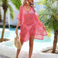 BELLA ROAD Slit Openwork V-Neck Cover Up at Bella Road