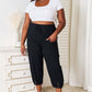 DOUBLE TAKE Decorative Button Cropped Pants at Bella Road