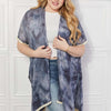 Cloud Rush Swim Cover-Up Kimono - Black/Navy