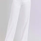 High Waist Straight White Jeans with Slight Stretch - Risen Jeans for Flattering Silhouette and All-Day Comfort