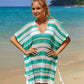 BELLA ROAD Tassel Openwork Striped V-Neck Cover Up at Bella Road