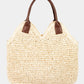 FAME Straw Braided Faux Leather Strap Shoulder Bag at Bella Road