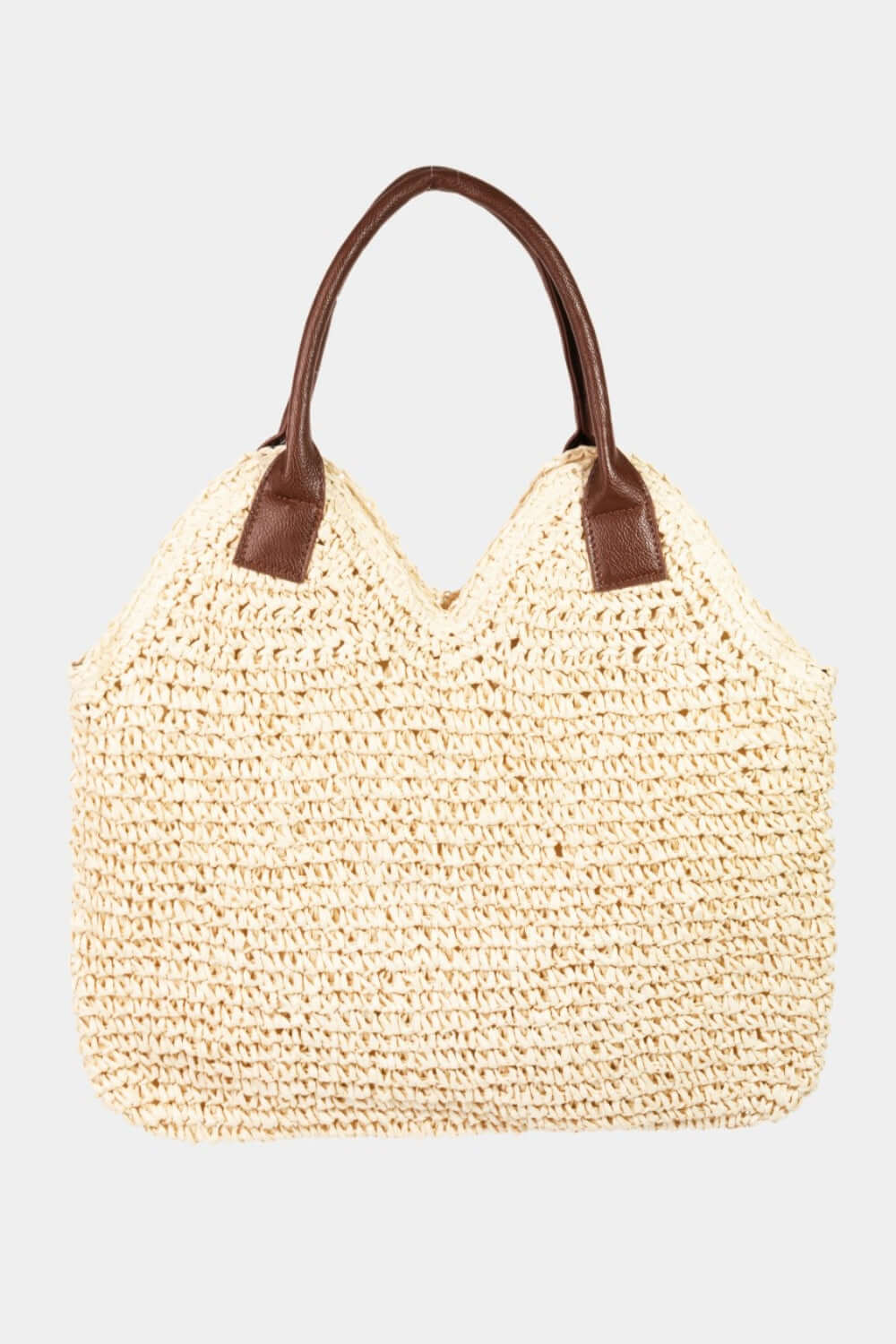 FAME Straw Braided Faux Leather Strap Shoulder Bag at Bella Road