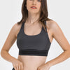 Millennia Contrast Sports Bra - Gray