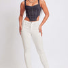 YMI Jeanswear Hyperstretch Mid-Rise Skinny Jeans - Vanilla Cream