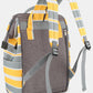 Stylish Himawari striped waterproof nylon backpack with side pockets, perfect for daily use and outdoor adventures.