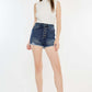 KANCAN Raw Hem Button Fly Denim Shorts at Bella Road