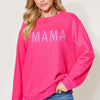 MAMA Long Sleeve Sweatshirt | Full Size - Hot Pink