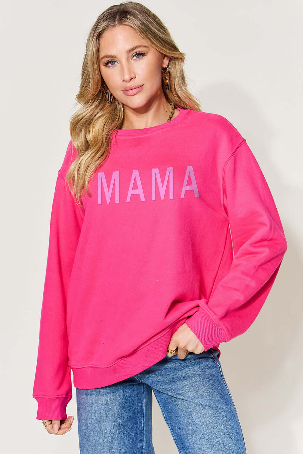 SIMPLY LOVE Full Size MAMA Long Sleeve Sweatshirt at Bella Road