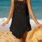 Cutout Round Neck Wide Strap Cover-Up