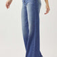 High waist raw hem wide leg Risen Jeans, perfect for a stylish and relaxed look.