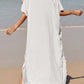 BELLA ROAD Slit V-Neck Half Sleeve Cover-Up at Bella Road