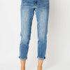 Judy Blue Cuffed Low Waist Hem Slim Jeans | Full Size - Medium