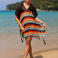 BELLA ROAD Cutout Striped Cover-Up with Tassel at Bella Road