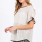 GEEGEE Contrast Trim Short Sleeve Knit Cover Up at Bella Road