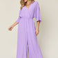 DOUBLE TAKE Full Size Half Sleeve Wide Leg Jumpsuit at Bella Road