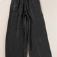 Bella Road Drawstring Wide Leg Jeans in black, featuring a comfortable elastic waist and trendy wide leg design.