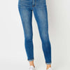 Judy Blue Cuffed Hem Low Waist Skinny Jeans | Full Size - Medium