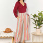 DOUBLE TAKE Striped Smocked Waist Pants with Pockets at Bella Road