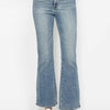 Judy Blue Full Size Tummy Control Back Embroidered Pocketed Bootcut Jeans Plus Size - SHORT INSEAM