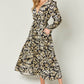 DOUBLE TAKE Full Size Tie Back Flounce Sleeve Dress at Bella Road