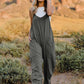 DOUBLE TAKE Full Size Sleeveless V-Neck Pocketed Jumpsuit at Bella Road