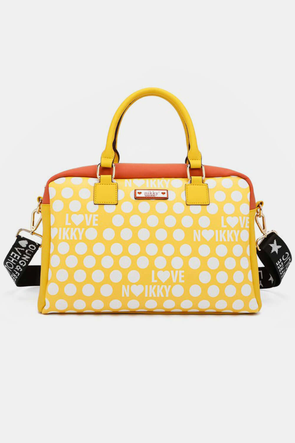 NICOLE LEE USA Contrast Polka Dot Handbag at Bella Road