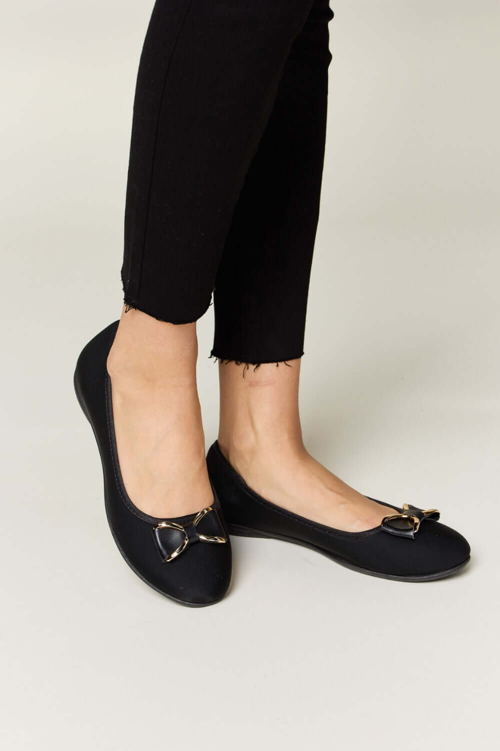 FOREVER LINK Metal Buckle Flat Loafers at Bella Road