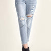 RISEN Distressed Slim Cropped Jeans - MEDIUM