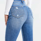 BAYEAS Full Size High Waist Distressed Raw Hew Skinny Jeans at Bella Road